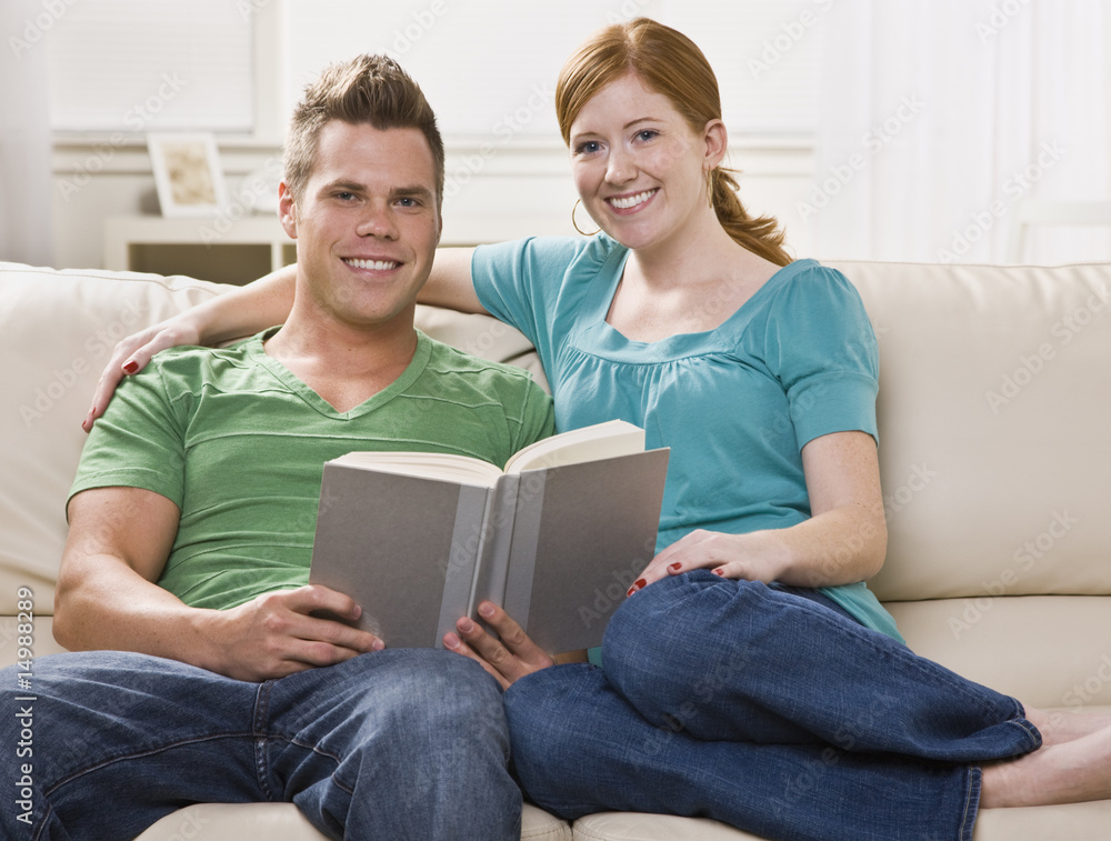 Happy Couple Reading Together Happy Couple Reading Together