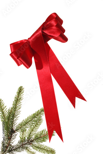 Christmas in red ribbon
