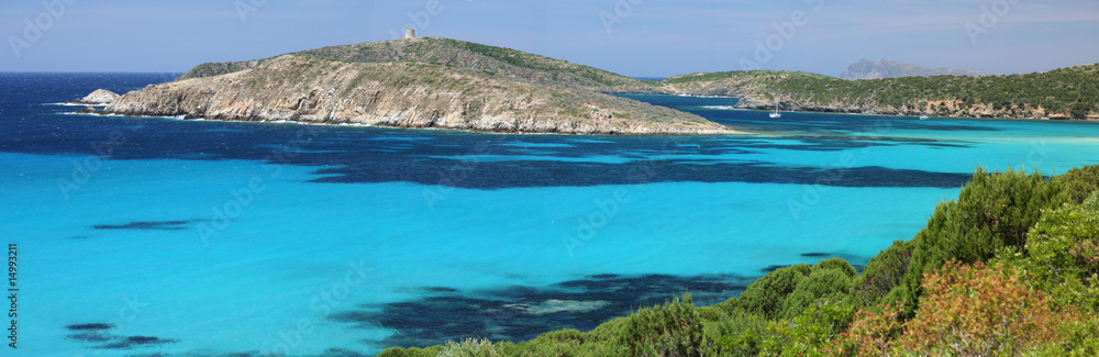 Naklejka premium Panoramic view of Tuerredda - Sardinia - Italy