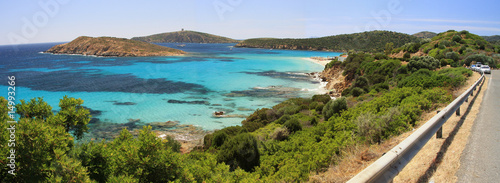 Panoramic view of Tuerredda's beach - Sardinia - Italy photo