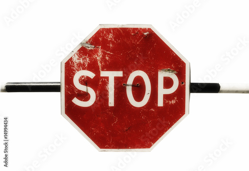 isolated grunge sign STOP