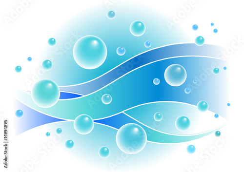 Waves with bubbles. Background.