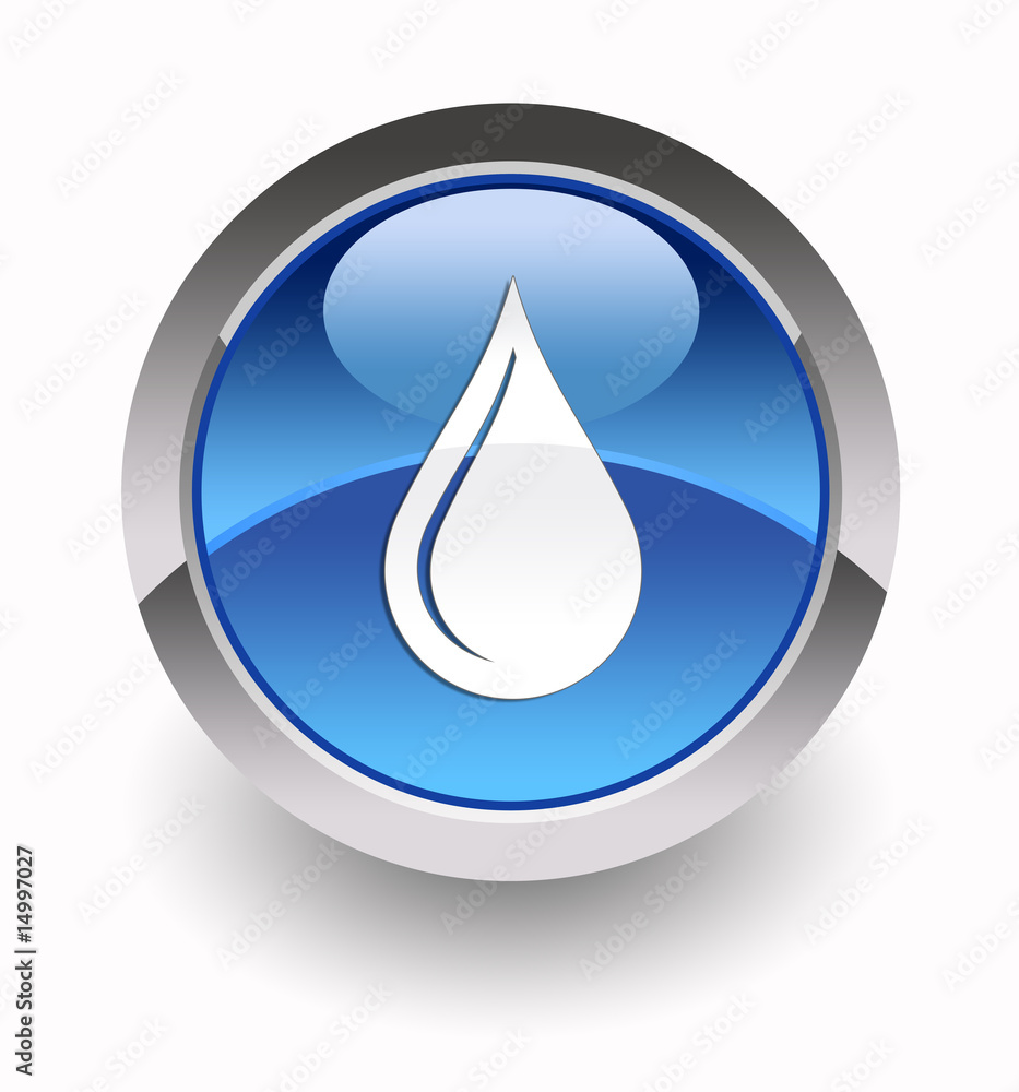 Water drop glossy icon Water drop glossy icon