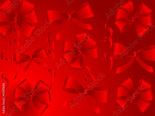 Vector background with red ribbons