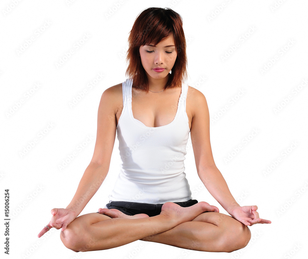 Very seductive young asian woman practicing yoga Very seductive young asian woman practicing yoga