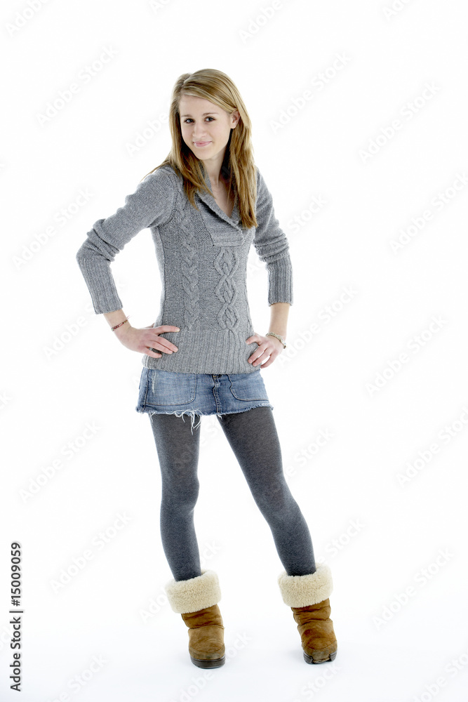 Full Length Portrait Of Teenage Girl Full Length Portrait Of Teenage Girl