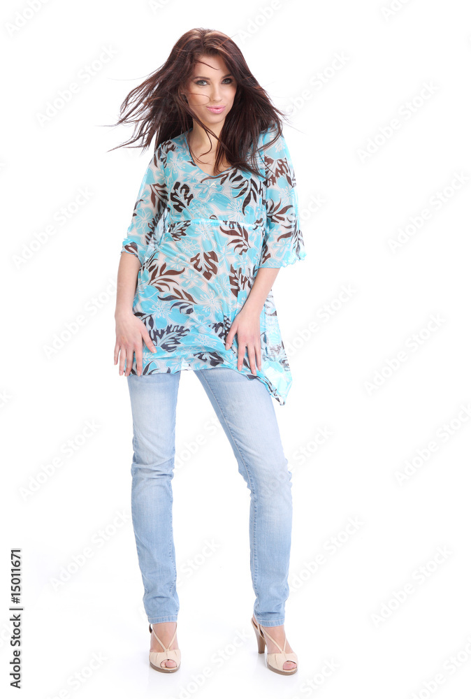 Sexy girl in blue jeans Sexy girl in blue jeans