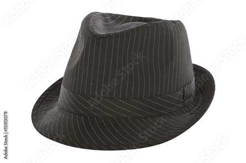 black pinstripe fedora hat photo