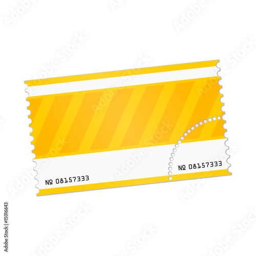ticket v3 gelb blanko