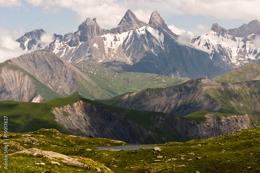 Fototapeta premium Paysage alpin (Saint Sorlin d'Arves)