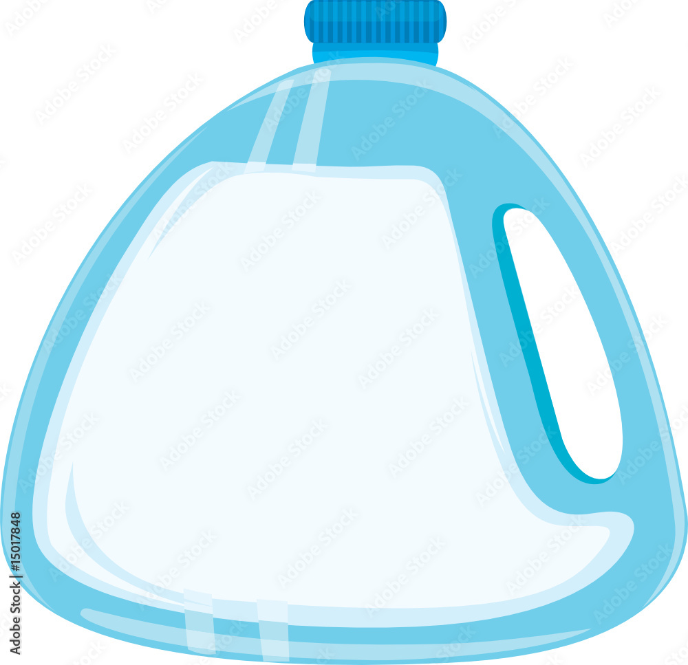 milk bottle with blue lid