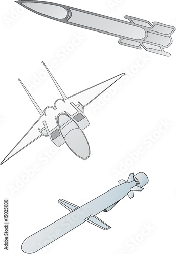airplane rocket - vector