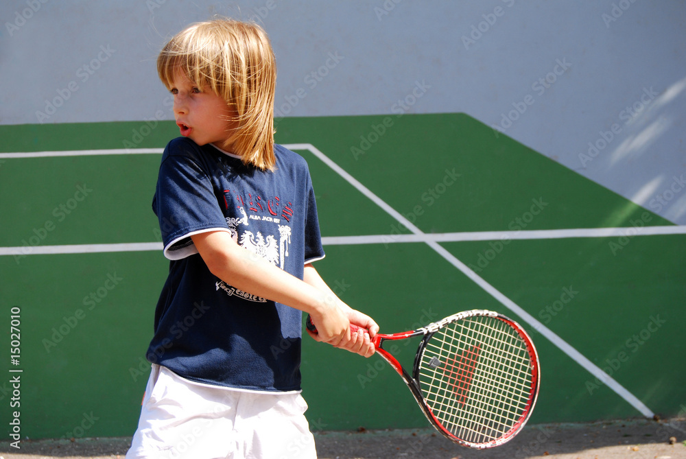 expression enfant - entrainement de tennis