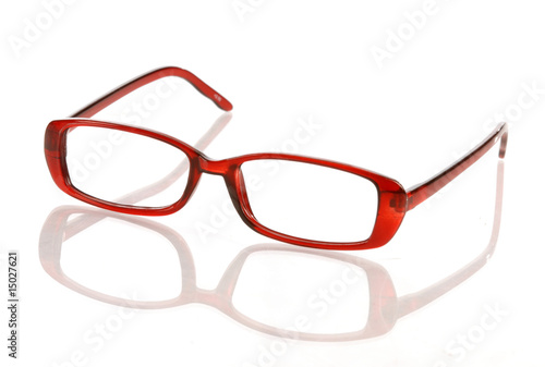 pair of reading glasses isolated on a white background