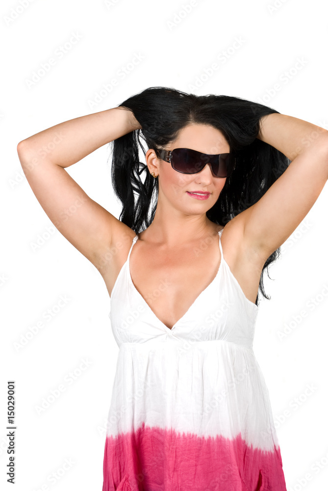 Young woman with sunglasses Young woman with sunglasses