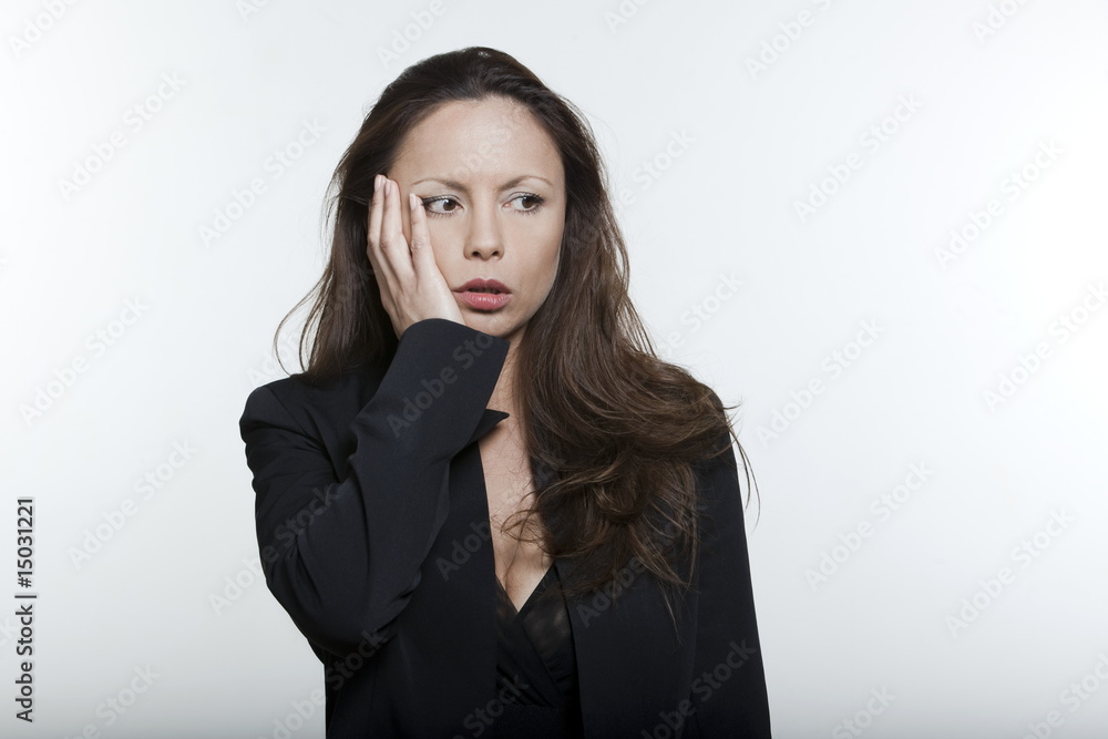 Distraught asian woman Distraught asian woman