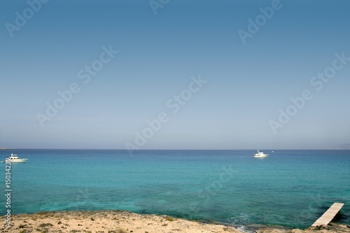Fototapeta Naklejka Na Ścianę i Meble -  Formentera Mediterranean seascape turquoise sea