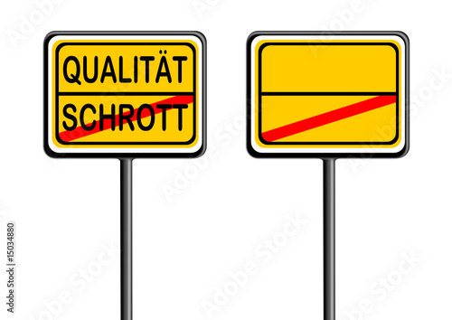 Information als Schild