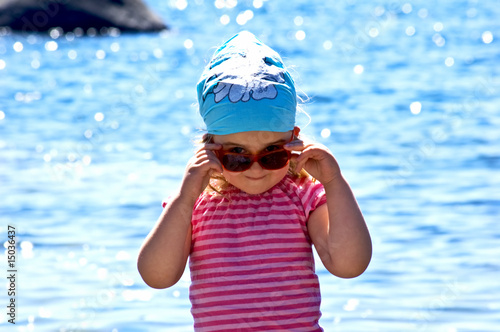 Little girl at the sea