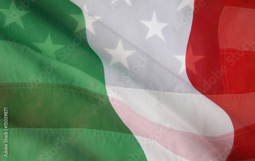 Italian and USA flags #15039871
