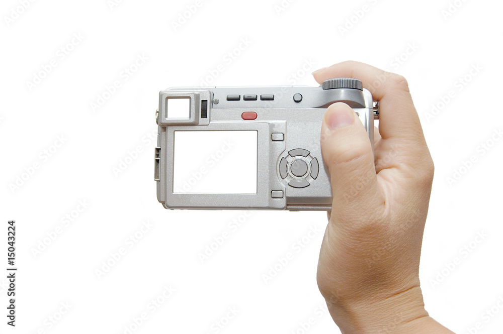 female hands taking picture with a compact digital camera female hands taking picture with a compact digital camera