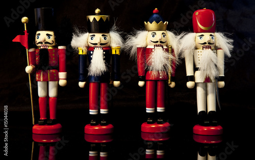 Colorful Christmas nutcrackers photo