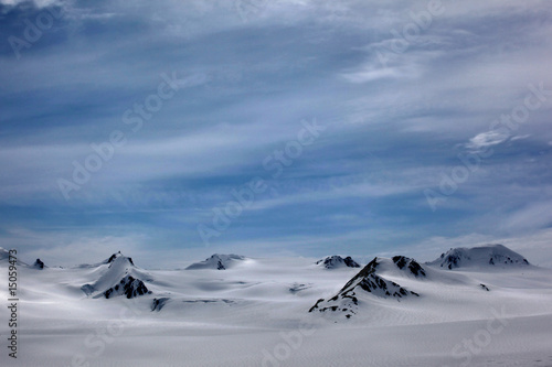 Snowy Mountain peaks - Harding Ice field