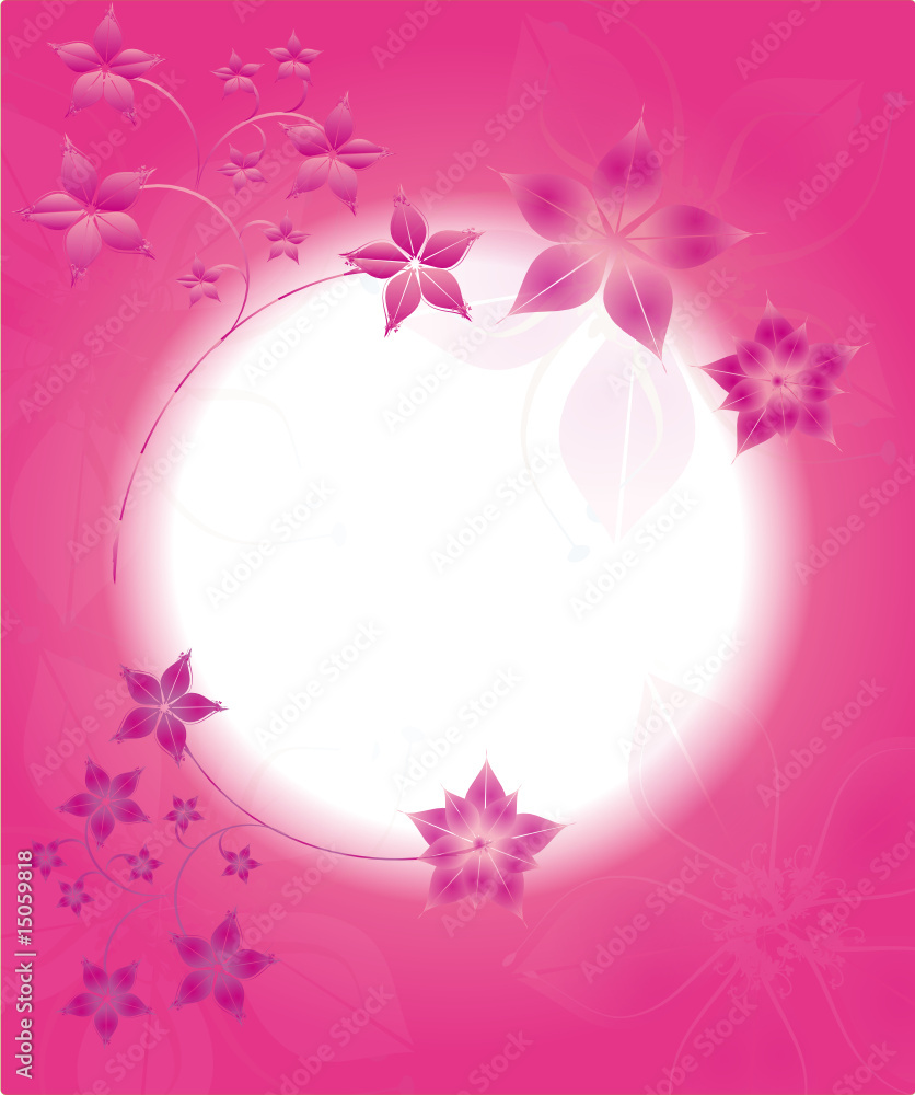 Pink Floral Karte