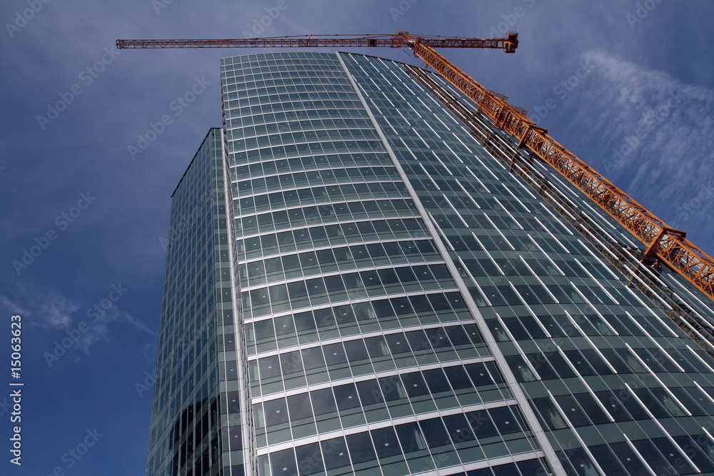 Obraz premium Topping out Construction of a Skyscraper
