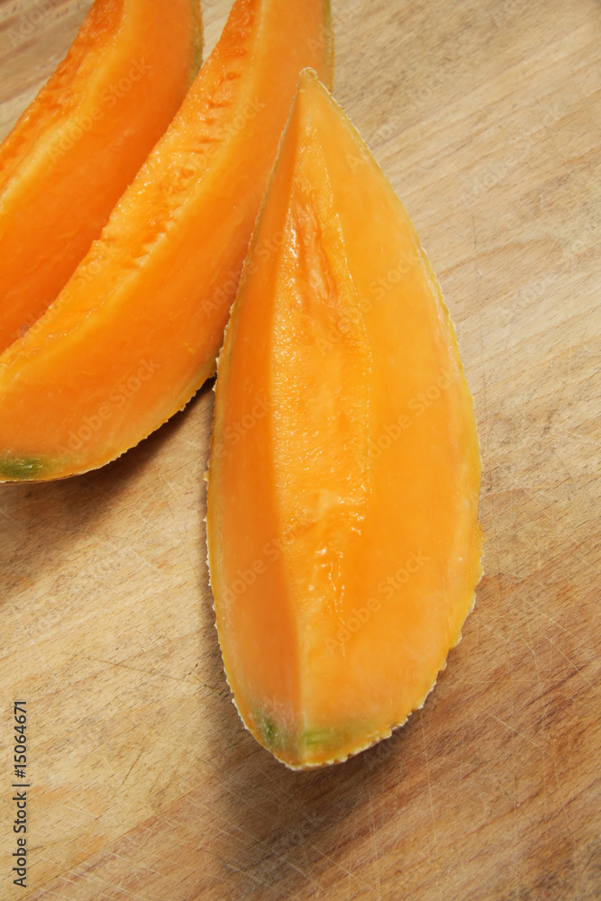 Slices of melon Cantalupo