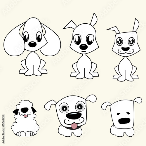 cartoon dogs vector
