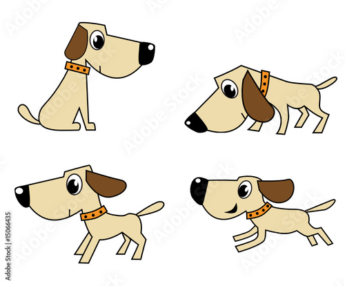 vector dog set