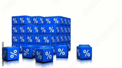 Percents symbols as cubes