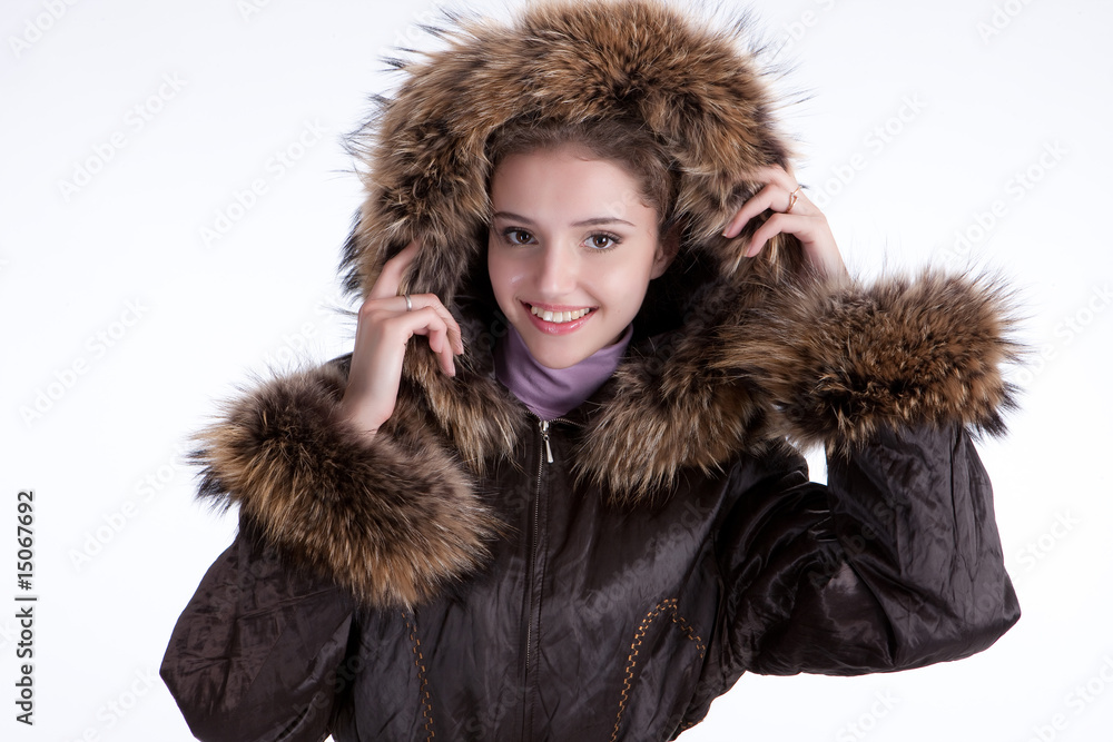 Young Woman In Fashionable Clothing Young Woman In Fashionable Clothing