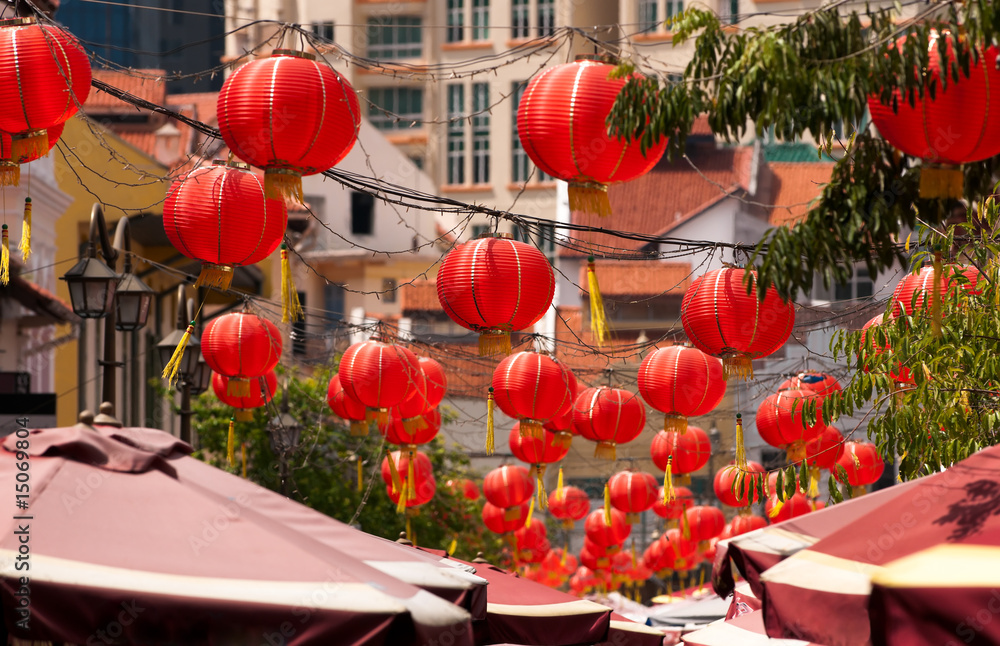 Obraz premium Red Lanterns in Chinatown