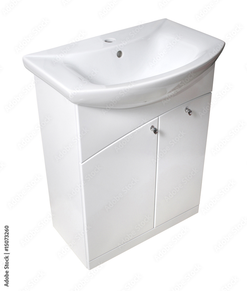 Basin and cabinet. File includes clipping path Basin and cabinet. File includes clipping path