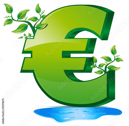 Logo euro plante vectoriel