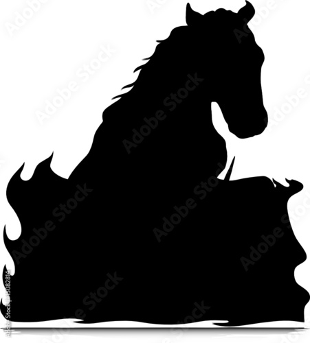 horse black illustration