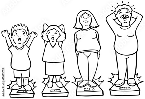 Weight Gain Family Line Art