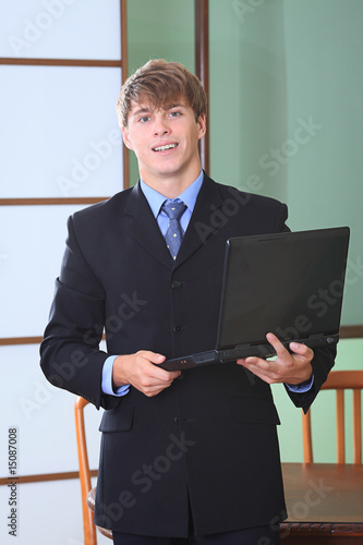 man with a laptop