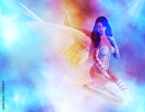 Angel Sitting On Clouds