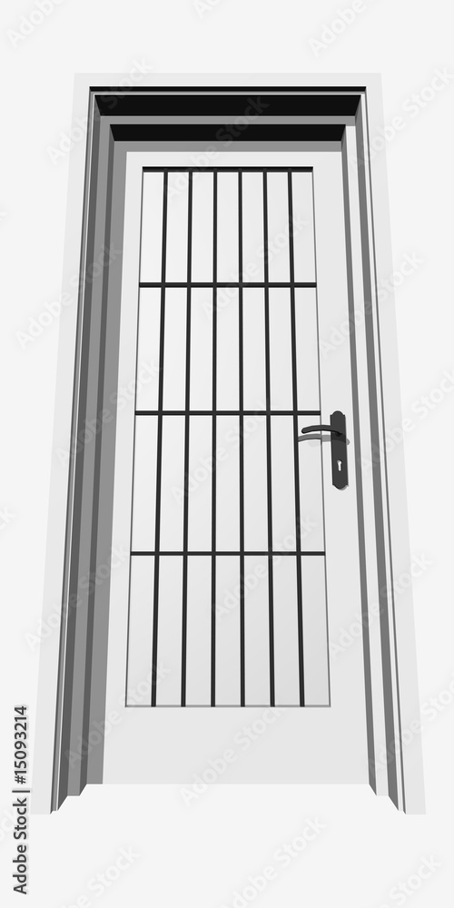 high resolution 3D closed door, isolated on white high resolution 3D closed door, isolated on white