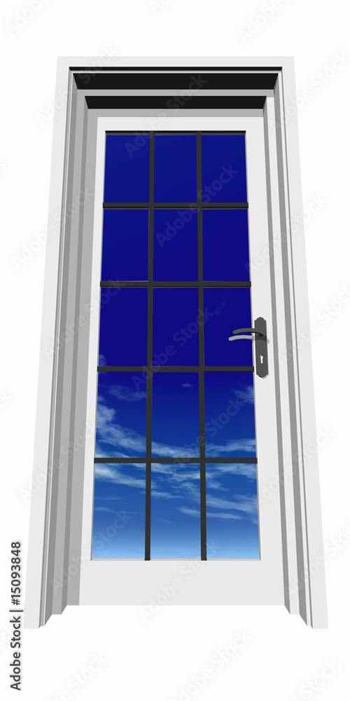 high resolution 3D closed door, isolated on white high resolution 3D closed door, isolated on white
