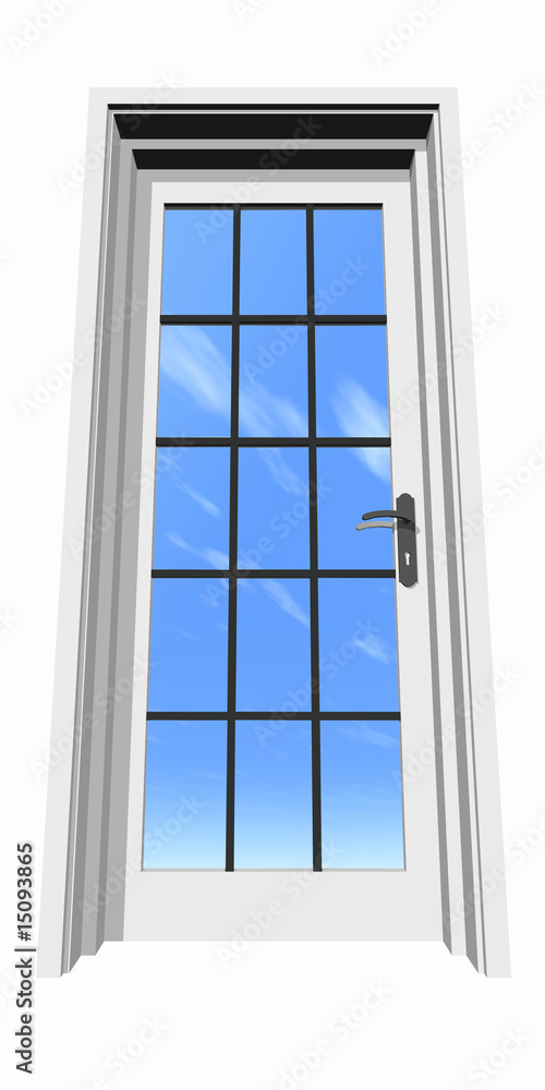 high resolution 3D closed door, isolated on white high resolution 3D closed door, isolated on white