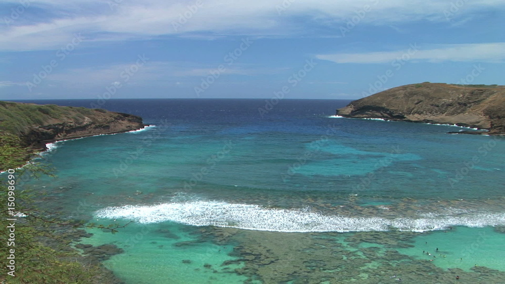High angle view of Hanauma Bay, Honolulu, Hawaii High angle view of Hanauma Bay, Honolulu, Hawaii