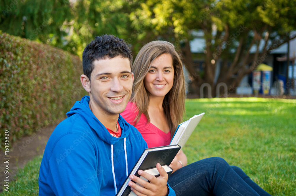 University College Students with Text books University College Students with Text books