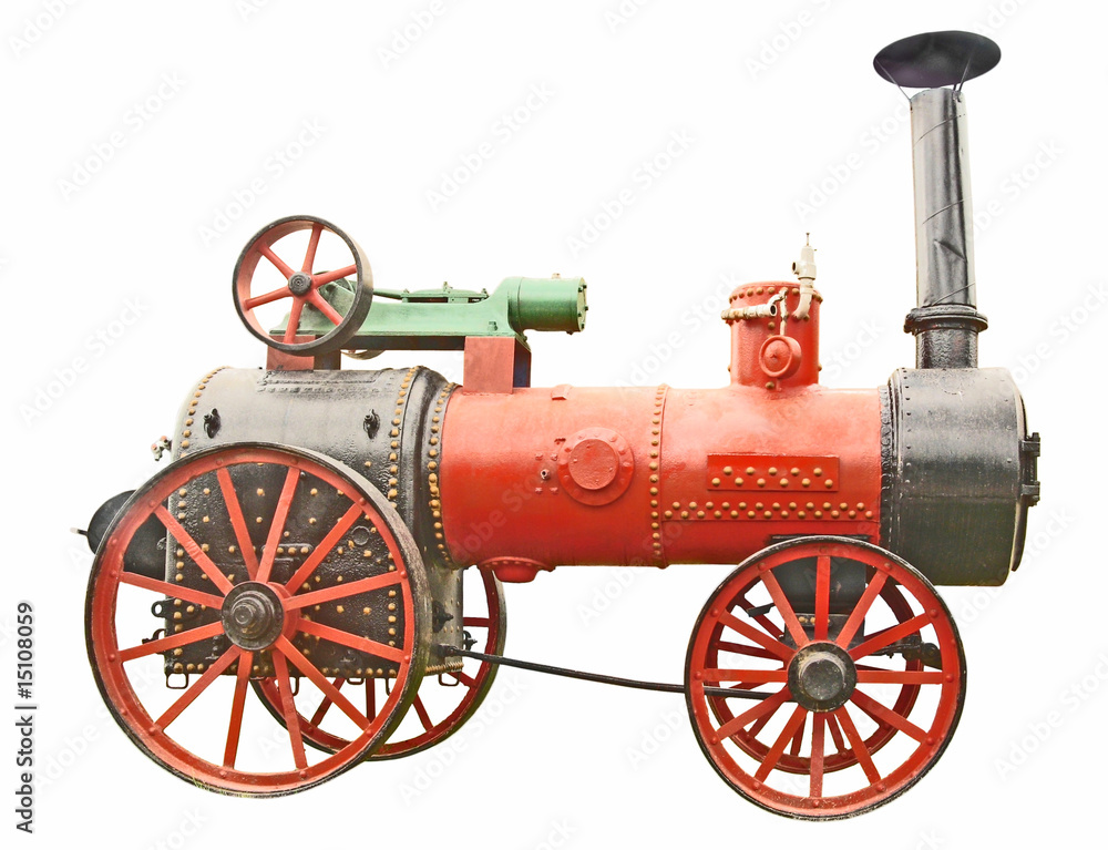 Naklejka premium Antique steam tractor