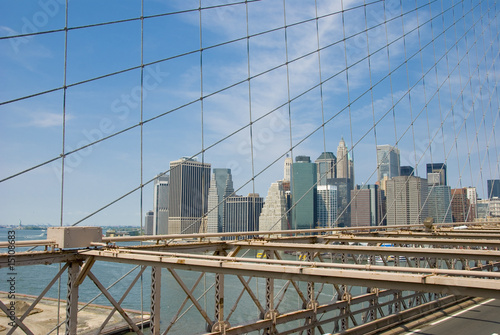 New York City skyline - view from Brooklyn Bridge