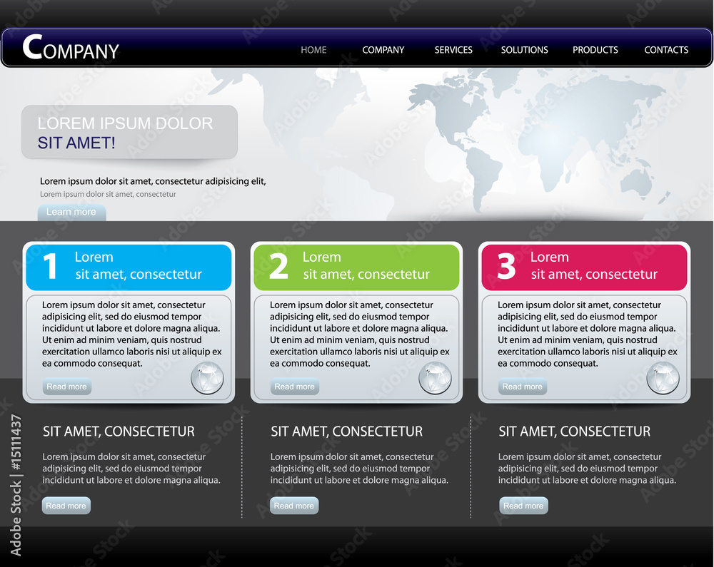 Vector website design template Vector website design template