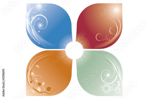 Illustration of the four season